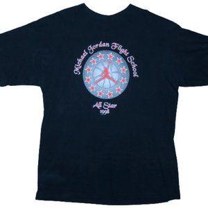 1998 Michael Jordan Flight School 23 ALL STAR T-Shirt Jump Man Exclusive Rare 🔥
